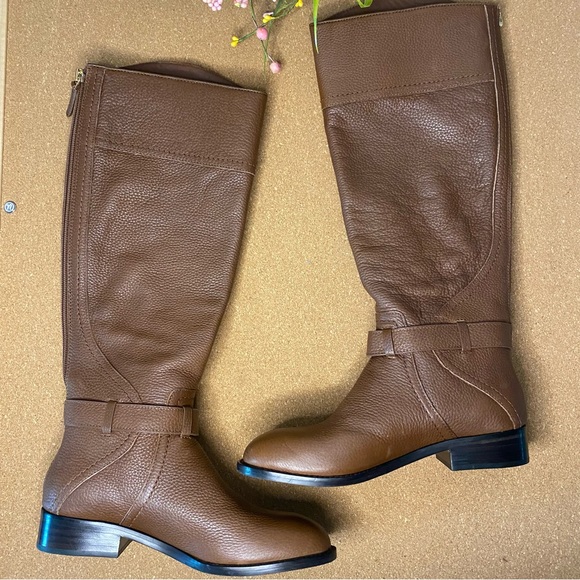 Tory Burch Claire 20MM Riding Boot Tumbled Leather Size 5.5 - Picture 3 of 16